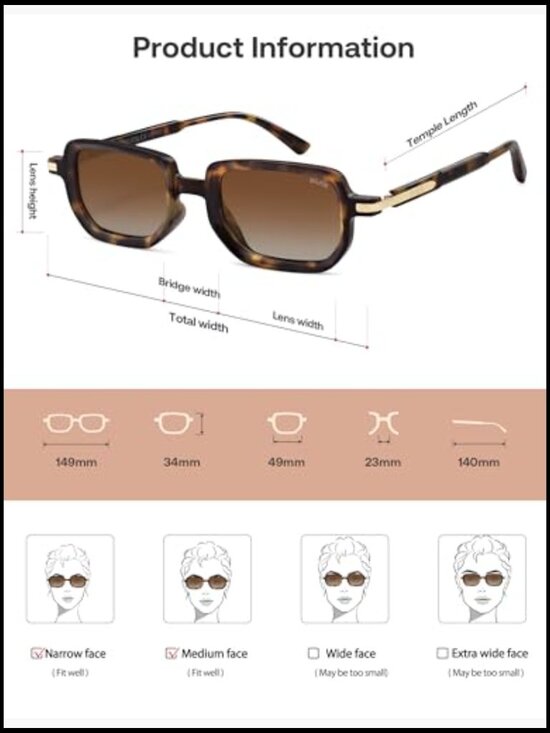 Retro Polarized Rectangular Hexagon Sunglasses UV400 Protection main image 6